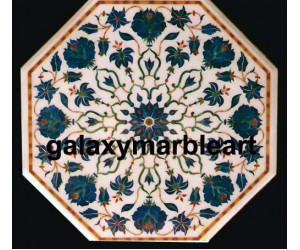 Makrana table top with big inlay work 26" WIOC-26116